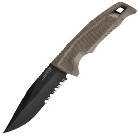 Нож SOG Recondo FX FDE, Partially Serrated (17-22-04-57), Цвет : Песочный, Марка стали: 440C, Материал рукояти: GRN/Пластик