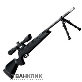 Пневматическая винтовка Cometa Fusion-S Black, Sniper (3-9х40, крепление, сошки)