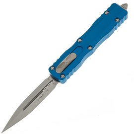 Карманный нож Microtech Dirac Double Edge Stonewash Distressed blue (225-10DBL), Цвет : Синий