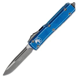 Карманный нож Microtech Ultratech Drop Point Stonewash. Distressed blue (121-10DBL), Цвет : Синий