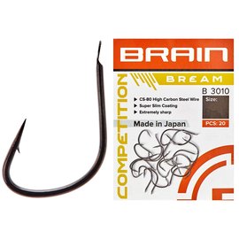 Крючок Brain Bream B3010 #4 20 шт/уп (1858.54.19), Номер крючка, № : 4