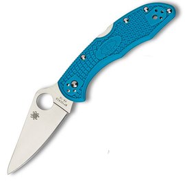 Карманный нож Spyderco Delica 4 Flat Ground Blue (C11FPBL), Цвет : Синий