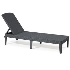 Шезлонг пластиковый Keter Jaipur Sun lounger серый (8711245144870)