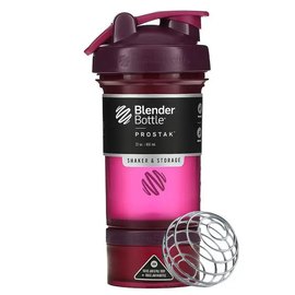 Шейкер спортивный BlenderBottle ProStak 22oz/650ml с двумя контейнерами Plum (PS 22oz Plum), Цвет: Pink