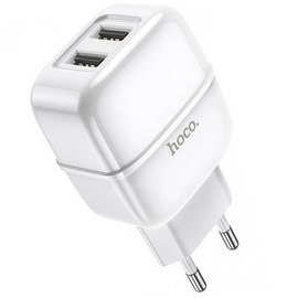 Зарядное устройство Hoco Lightning cable Highway C77A 2USB, 2.4A White (000004779), Цвет: White