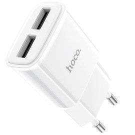 Зарядное устройство Hoco Micro USB Cable Star round dual Port charger set C88A 2USB, 2.4A White (000007681)