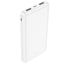 Повербанк HOCO High-ranking J100 10000 mAh White (6931474783578), Колір: Білий