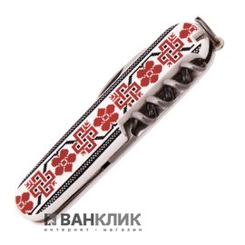 Нож Victorinox Swiss Army Waiter, белый, вышивка №3/тризуб 0.3303.7R2/3