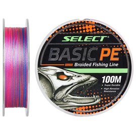 Шнур Select Basic PE Multicolor 100m 0.12mm 12lb/5.6kg (1870.30.80), Диаметр, мм: 0.12, Разрывная нагрузка, lb : 12