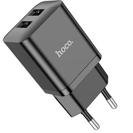 Зарядное устройство Hoco Maker dual port charger N25 2USB, 2.1A Black (000009412), Цвет: Black