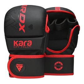 Перчатки для ММА RDX F6 KARA Matte Red Plus S/M (GSR-F6MR-S/M+), Цвет: Чёрный/Красный, Размер: S/M