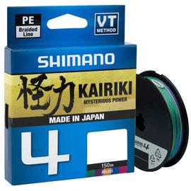 Шнур Shimano Kairiki 4 PE Multi Colour 150m 0.13mm 7.4kg (LDM54TE1013015M), Діаметр, мм : 0.13, Розривне навантаження, кг : 7.4