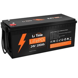 Аккумуляторная батарея LiTime 24V 100Ah (25.6V-100Ah, 2560 Вт*год, 100A BMS)