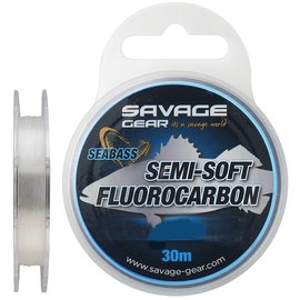 Флюорокарбон Savage Gear Semi-Soft Seabass 30m 0.32mm 5.51kg Clear (74486), Диаметр, мм: 0.32, Разрывная нагрузка, lb : 12.1