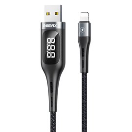 Кабель Remax Lightning Leader Smart Display Data Cable RC-096i 1.2m, 2.1A Black (000005899)