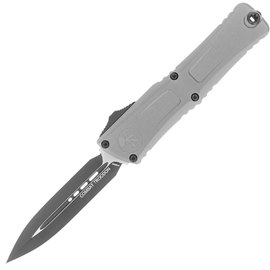 Ніж армійський (військовий) Microtech Combat Troodon Gen III Double Edge Black Blade Natural Clear (1142-1NC), Колір: Natural Clear, Покриття клинка: Black