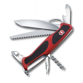 Нож Victorinox Delemont, RangerGrip 79, 130 мм, красный/черный 0.9563.MC