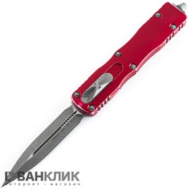 Ніж Microtech Dirac Delta Double Edge Stonewash distressed red 227-10DRD