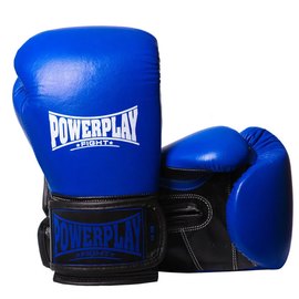 Боксерские перчатки PowerPlay 3015 Синие [натуральная кожа] 12 ун (PP_3015_12oz_Blue), Вес: 12 унций