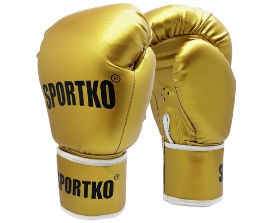 Боксерские перчатки Sportko 12oz Gold ПД1 Gold 12oz