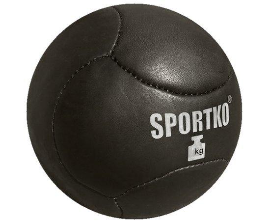 Медицинбол Sportko кожа 2кг черный МБК2