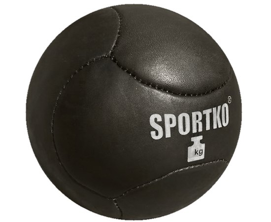 Медицинбол Sportko кожа 7кг черный МБК7