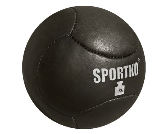 Медицинбол Sportko кожа 1кг черный МБК1