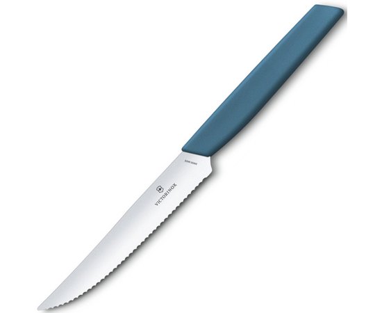 Ніж кухонний Victorinox Swiss Modern Steak & Pizza 12см синій 6.9006.12W2