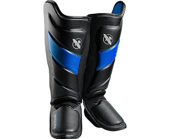 Защита голени и стопы Hayabusa T3 - Black/Blue M (HB_T3_Shinguards_Black_M)