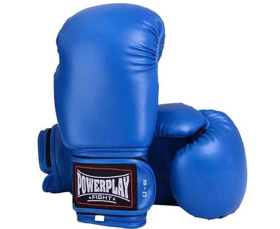 Боксерские перчатки PowerPlay 3004 Синие 12 ун (PP_3004_12oz_Blue), Вес: 12 унций