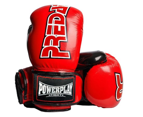 Боксерские перчатки PowerPlay 3017 Красные карбон 10 ун (PP_3017_10oz_Red), Вес: 10 унций