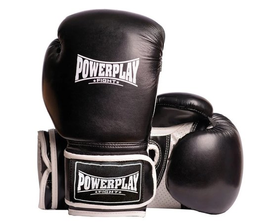 Боксерські рукавички PowerPlay 3019 Чорні 14 ун (PP_3019_14oz_Black), Вага: 14 унцій