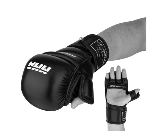 Перчатки для MMA PowerPlay 3026 черные XS (PP_3026_XS_Black)