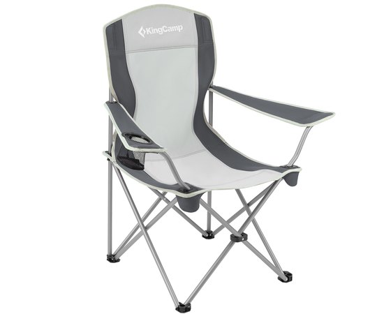 Стілець KingCamp Arms Chairin Steel black / medium grey KC3818, Колір: Сірий