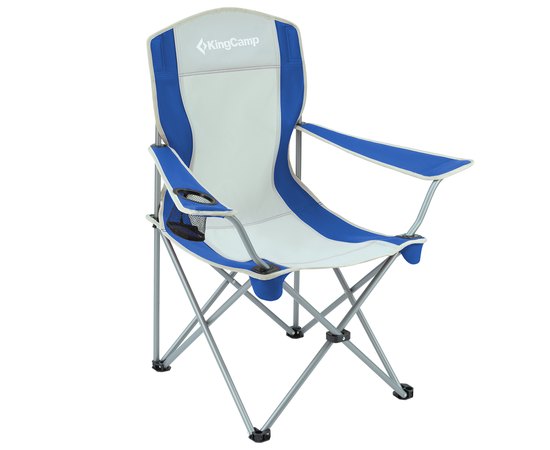 Стілець KingCamp Arms Chairin Steel Grey / Blue KC3818, Колір: Синій