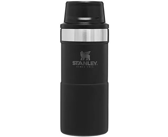 Термочашка Stanley Classic Trigger Action Travel Matte Black 0.35 л (6939236382786), Колір: Чорний