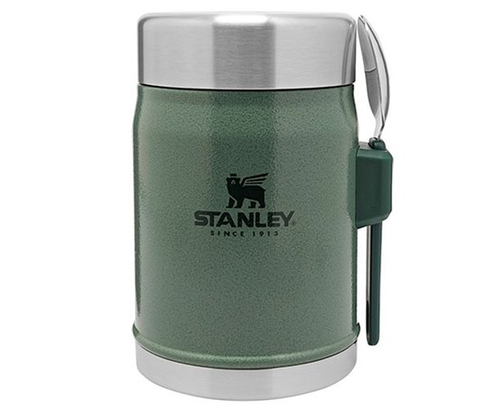 Термос пищевой Stanley Classic Legendary Hammertone Green 0.4 л (6939236373203), Цвет: Зелёный