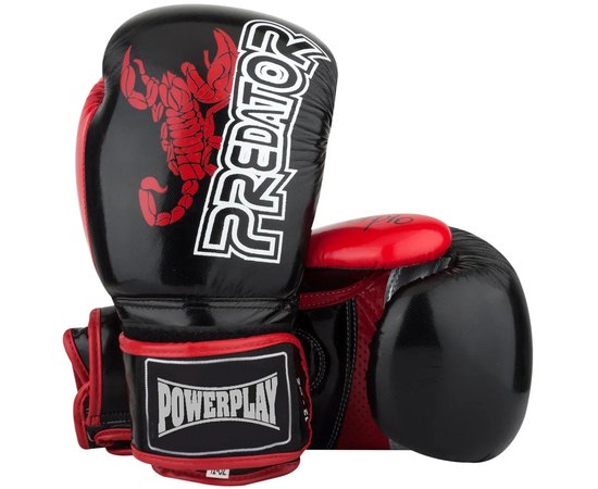 Боксерські рукавички PowerPlay 3007 Чорні карбон 12 ун (PP_3007_12oz_Black), Вага: 12 унцій