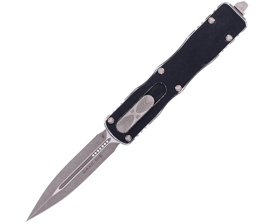 Ніж Microtech DIrac Double Edge Stonewash, distressed black 225-10DBK