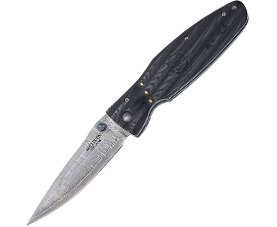 Нож Mcusta Sengoku Oda Nobunaga Damascus MC-0181D, Цвет : Чёрно-серый, Марка стали: VG-10 Damascus