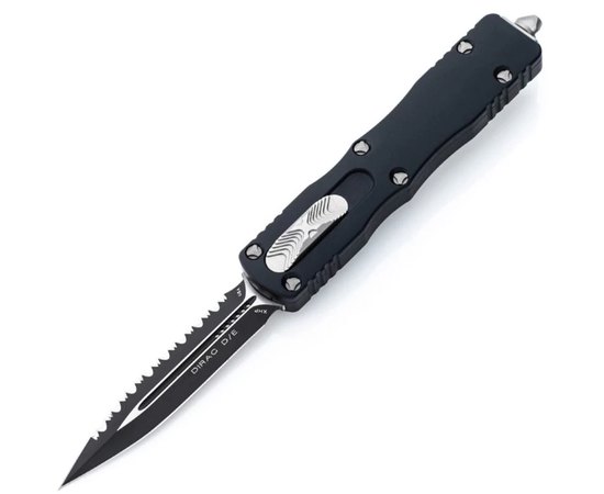 Ніж Microtech Dirac Double Edge Black Blade FS Tactical, серрейтор 225-3T