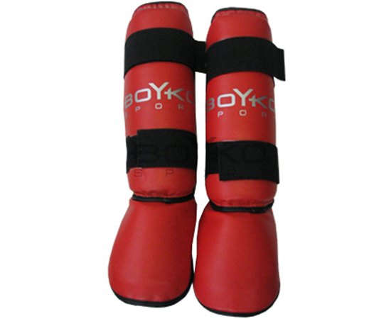 Защита ног BoYko BS - голень и голеностоп, композиционная кожа, красный XL (bs6020122304), Размер: XL, Цвет: Красный