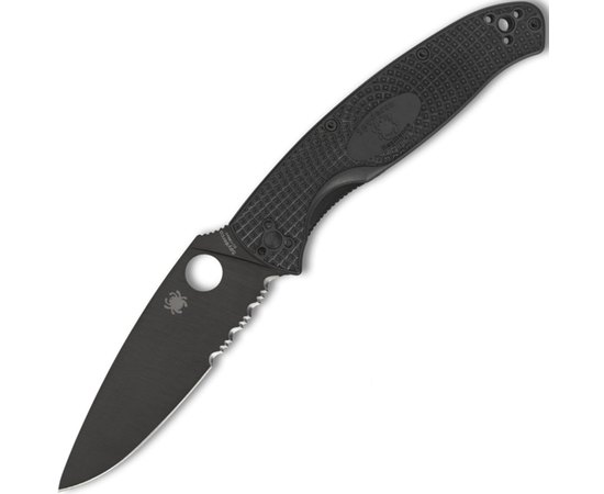 Нож Spyderco Resilience Black Blade FRN, полусеррейтор (C142PSBBK)