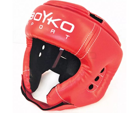 Боксерский шлем BoYko №2 композиционная кожа красный XL (bs6246012304), Размер: XL