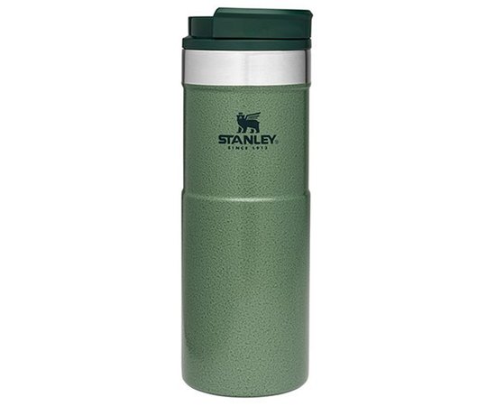 Термочашка Stanley Classic Never Leak Hammertone Green 0.47 л (6939236382878), Цвет: Зелёный