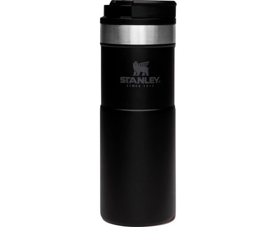 Термочашка Stanley Classic Never Leak Matte Black 0.47 л (6939236382885), Цвет: Чёрный