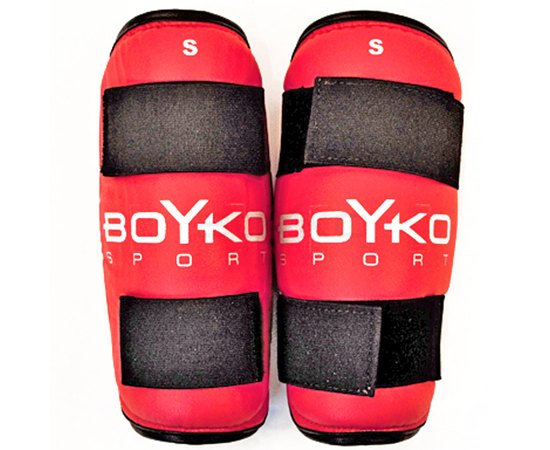 Защита ног BoYko BS - голень композиционная кожа красный 3XL (bs6015222306), Размер: 3XL, Цвет: Красный