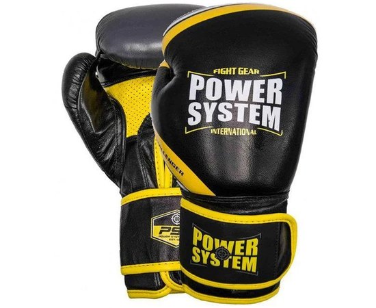 Боксерские перчатки Power System PS 5005 Challenger Black/Yellow 10 унций (PS-5005_10oz_Black/Yellow), Вес: 10 унций