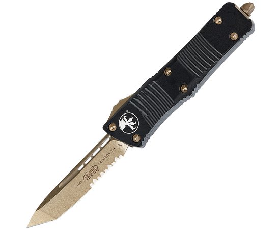 Нож Microtech Troodon Tanto Point PS Bronze, полусеррейтор (140-14)