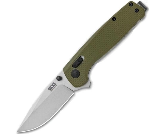 Нож туристический SOG Terminus XR (TM1022-BX), Цвет : Зелёный, Марка стали: D2, Материал рукояти: Стеклотекстолит (G10)